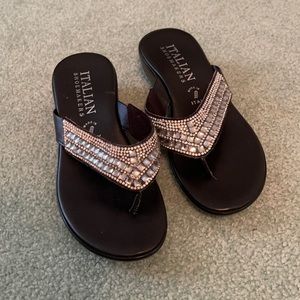 jeweled flip flops